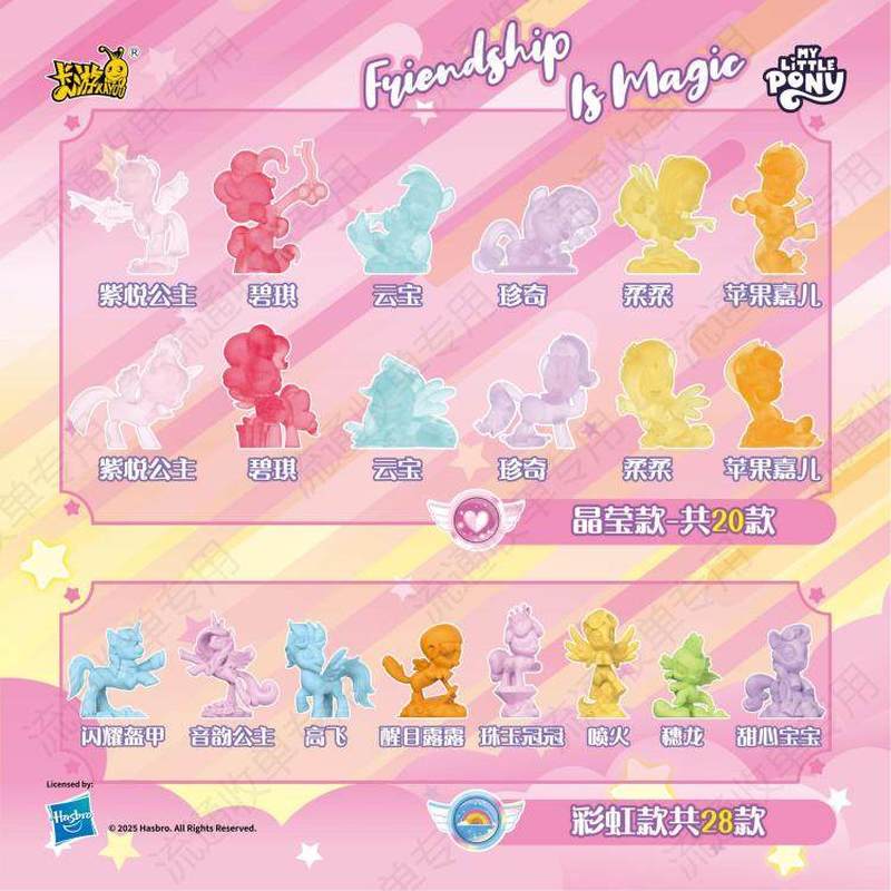 KaYou My Little Pony Slepá krabička Přátelství je kouzlo Gumová panenka Anime Styl účesu Figurka Kreslená Kreativní Dívky Sběratelská hračka