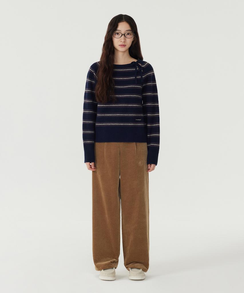 COVERNAT WOMAN Corduroy Pintuck Pants Beige