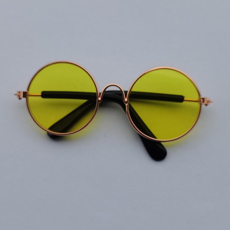 

Pet Glasses Suitable For Small/Medium Cats & Dogs, Holiday & Birthday Costume, Photo Prop 8cm жовтий