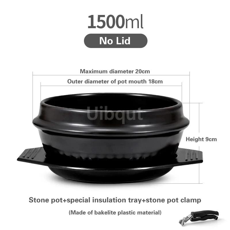 Korean Style Stone Pot Special for Rice Mixing Korean Commercial Little Pan Rice Small Casserole Small Ceramic Sand Pot Cookware