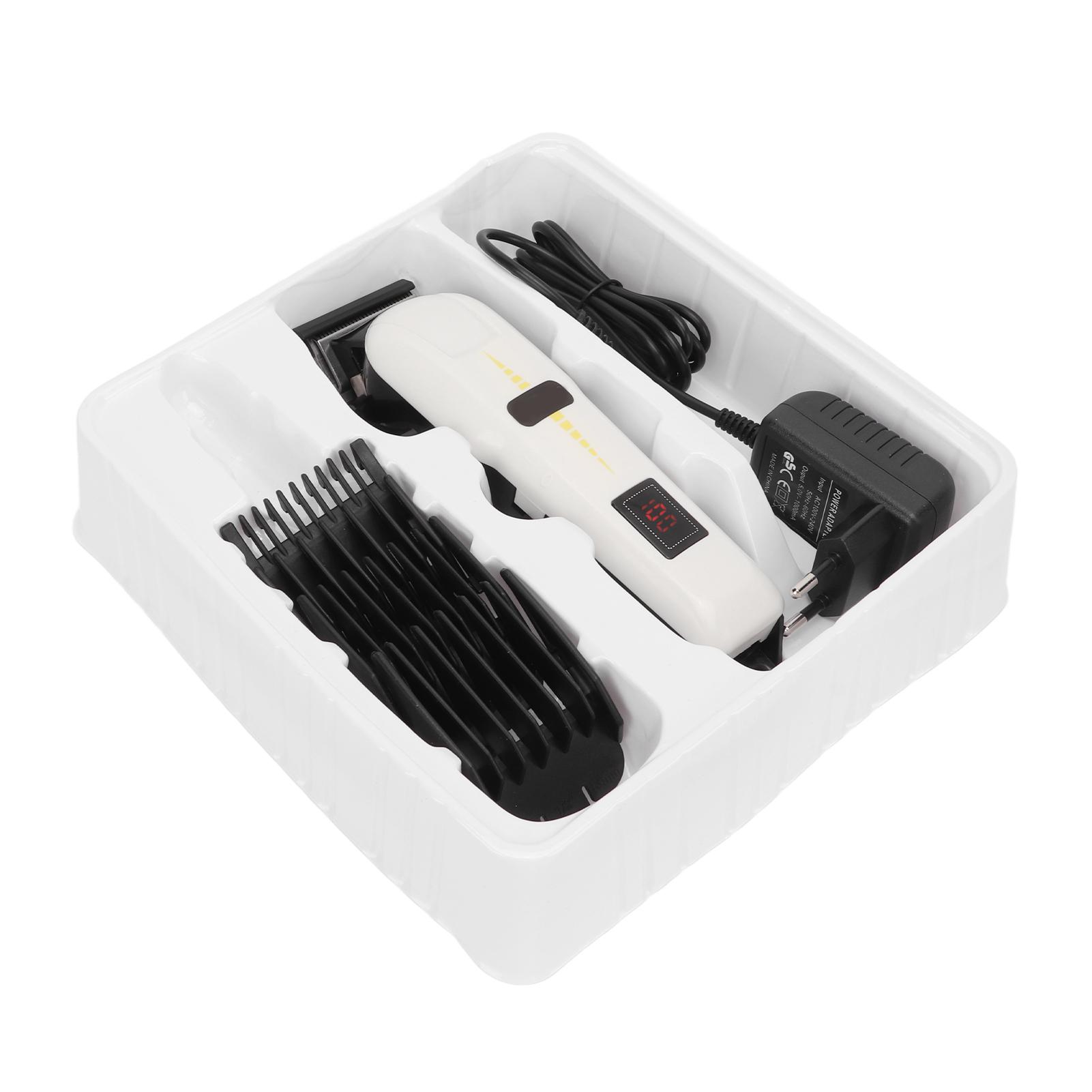 

Электрическая машинка для стрижки волос с низким уровнем шума, ЖК-дисплеем, эргономичной конструкцией и ограничителем для парикмахерской дома EU PLUG