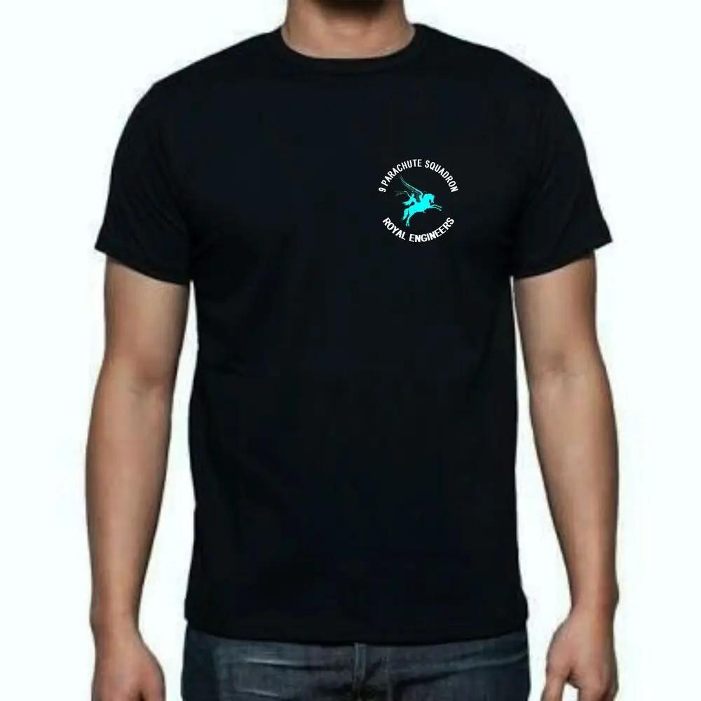 9 Fallschirmjäger-Geschwader Royal Engineers Luftlandungs-Abteilung T-Shirt Kurzarm Lässig 100% Baumwolle Rundhals Sommer Herren T-Shirt