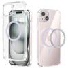 For iPhone 14 Case Compatible with MagSafe Anti Scratch Clear TPU PC Phone Back Cover