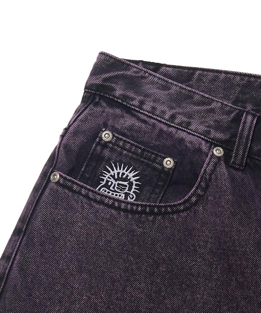 WKNDRS Punk Denim Shorts (Purple)