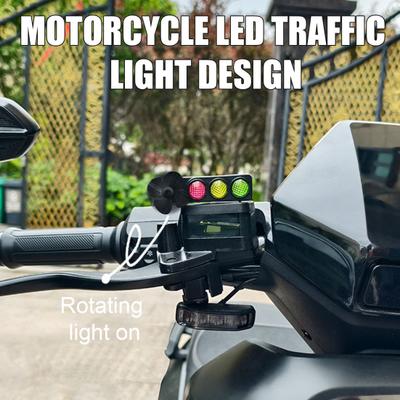 Światło drogowe motocykla Ozdoby samochodowe Fajne Nowatorskie Lampki kontrolne kierunkowskazów Dekoracja motocykla z czerwonymi żółtymi zielonymi światłami