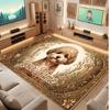 Decorative Artwork Theme Crystal Velvet Floor Rug Personalized Custom Name Text Warm Carpet Home Decoration