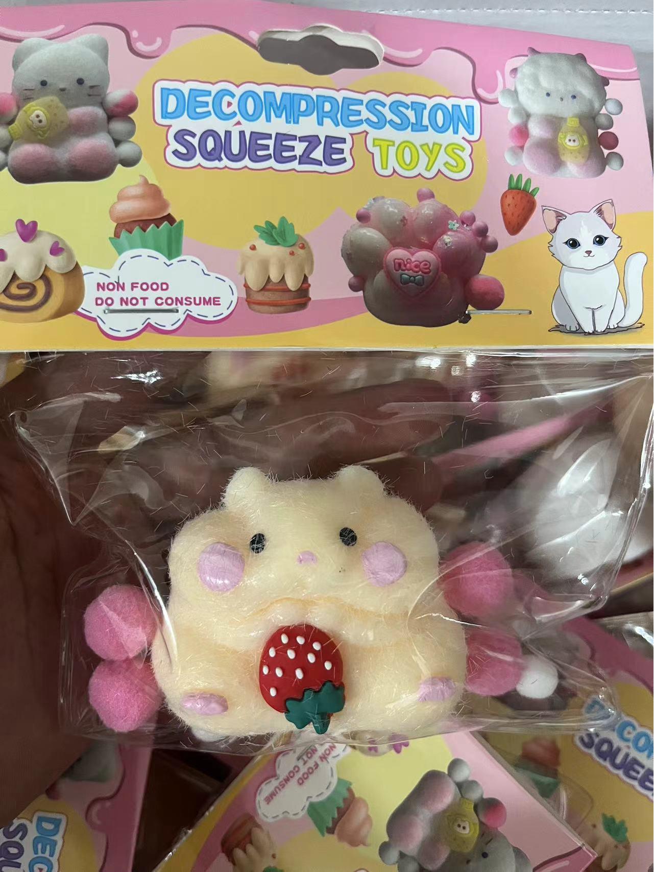 

Уникальная маленькая игрушка-сквиши в виде хомяка - Новинка для снятия стресса и вымещения эмоций, 3D-дизайн с флокированным покрытием