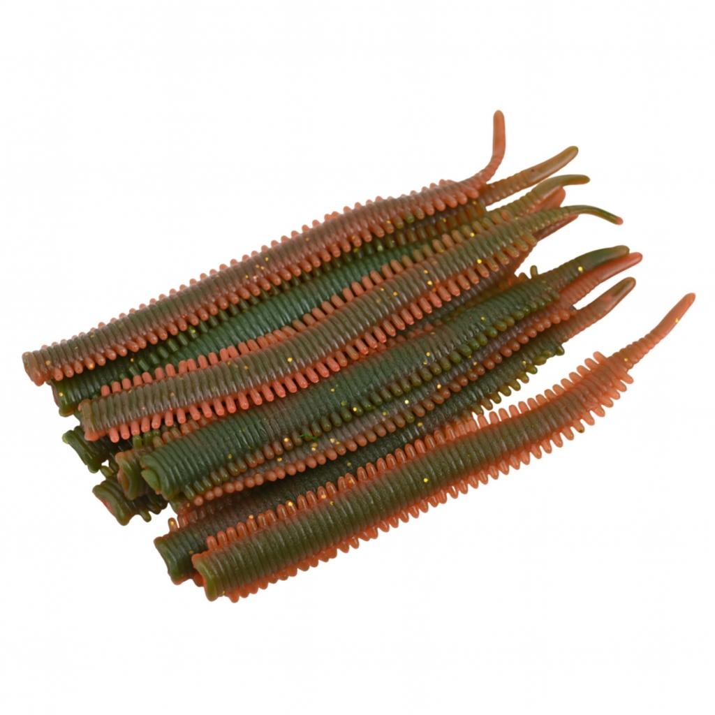 10Pcs Simulation Sand Silkworm Fishing Lure - TPR Soft Bait with Shrimp Fish Scent Stretchable Soft Tear-Resistant
