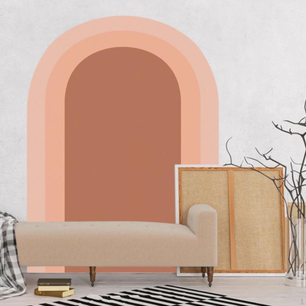 150 X 100 Cm Arch Pattern Removable PVC Sticker Simple Geometric Bohemian Decor for Bedroom