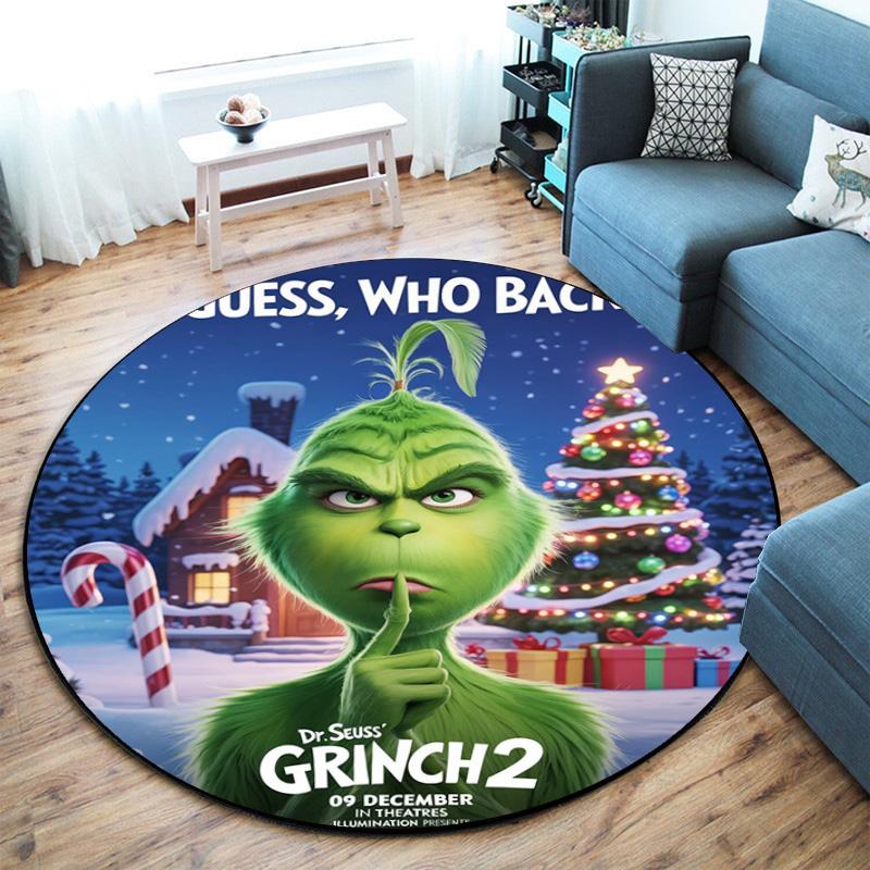 American Christmas Comedy How the Grinch Stole Christmas carpet Household goods decoration anti slip home table and chair mat aisle door mat carpet 5