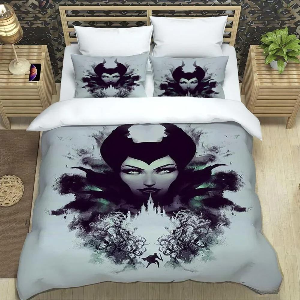 

Villains Maleficent Ursula Evil Queen Bedding Set Duvet Cover Comforter Sets Double Comforte 100% Polyester 3-Piece Set EU Single(135*200cm)3pcs