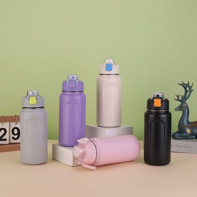 316 Stainless Steel Large-capacity Vacuum Flask Solid Color Simple Portable Water Bottle Cup