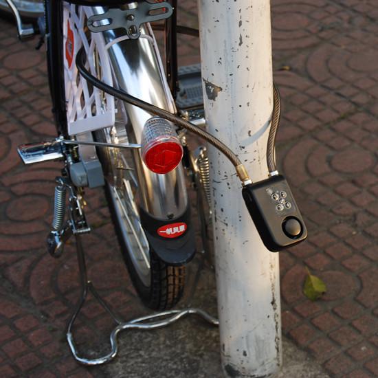 Bicycle and Scooter Anti-theft Alarm Lock: Steel Wire, Waterproof, Helmet Secure