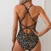 Print One Piece Swimsuit 2025 New Cross Back Slimming Swimwear Women Bathing Suit Surf Monokini Padded Bodysuit Swimming Suits