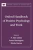 The Oxford Handbook of Positive Psychology and Work Book