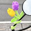 Plush Car Rearview Mirror Pendant Tulip Electric Vehical Ornaments Motorcycle Ornaments  Spring