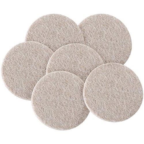 Bulk Hardware Patins adhésifs en feutre ronds, 50 x 4 mm, Set de 6 Pièces - BH01177