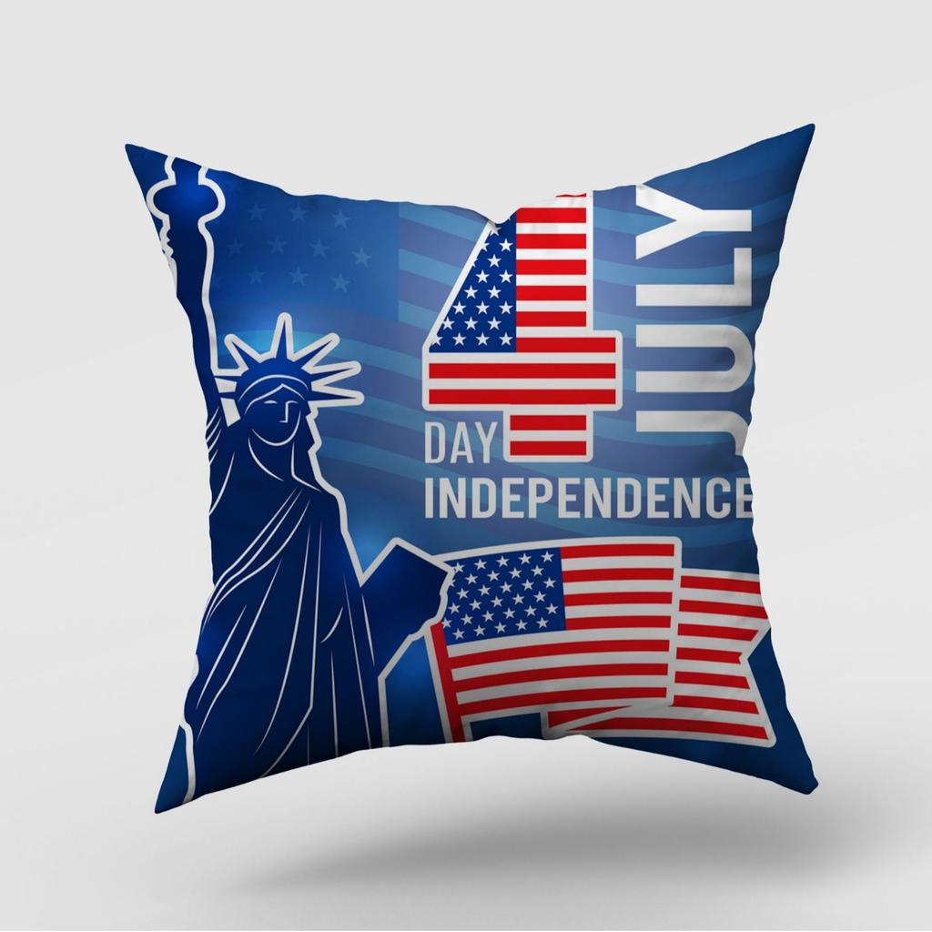 New American Independence Day Pillow Cover American Logo Outdoor Home Decoration Pillow Cushion Cover