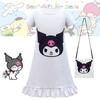 Children's Kurumi Dress European And American Style White Color Polyester Milk Silk Fabric