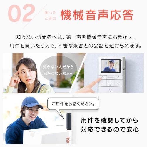 IRIS OHYAMA TV door phone TD-SM3010-WSH White/Gunmetallic