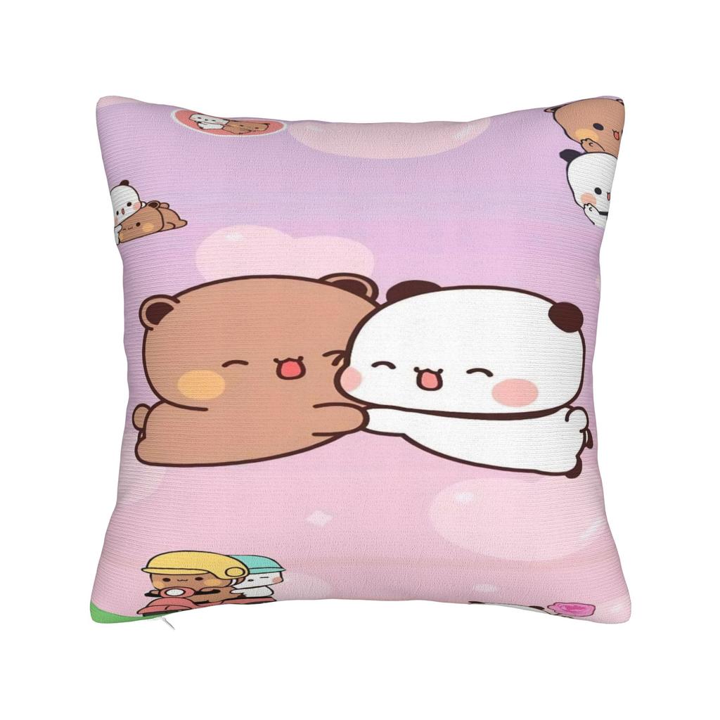 Bear And Panda Bubu Dudu Pillow Cover Kawaii Pillow Case For Sofa Bedroom Home Decor Cushion Cover Polyester Pillowcases Gift
