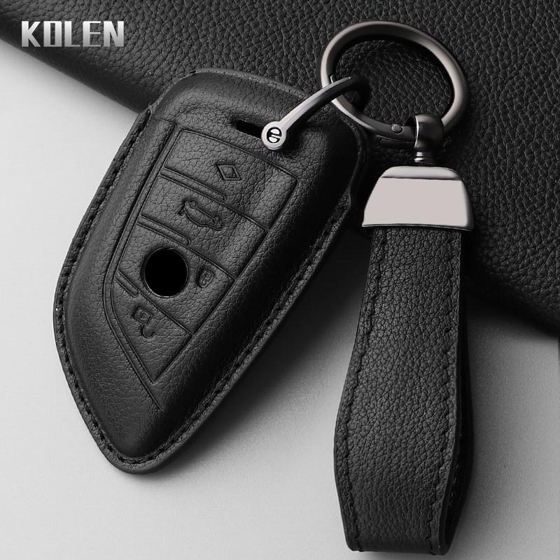 Leather Car Key Case Cover Shell Fob For Bmw F20 G20 G30 X1 X3 X4 X5 G05 X6 X7 G11 F15 F16 G01 G02 F48 Key Protector Accessories