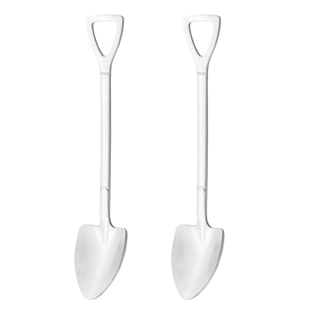 Rainbow Stainless Steel Shovel Spoon Set Ice Cream Stirring Spoon Tool Creative Teaspoon Dessert Coffee Spoon Party Cutlery Set