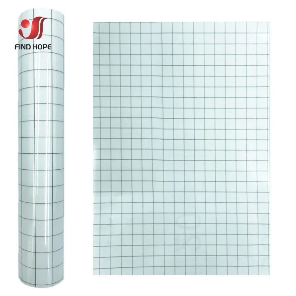 1 ks Průhledná vinylová přenosová papírová páska v roli, zarovnávací mřížka, aplikační páska pro Silhouette Cameo, pro obtisky, nápisy, samolepky na okna