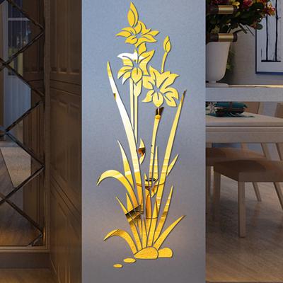 3D Diy Çiçek Şekli Akrilik Duvar Sticker Modern Çıkartmalar Dekorasyon