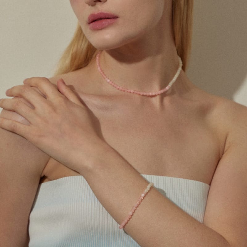 Favorite Noun Cocktail Bracelet_Pink&White