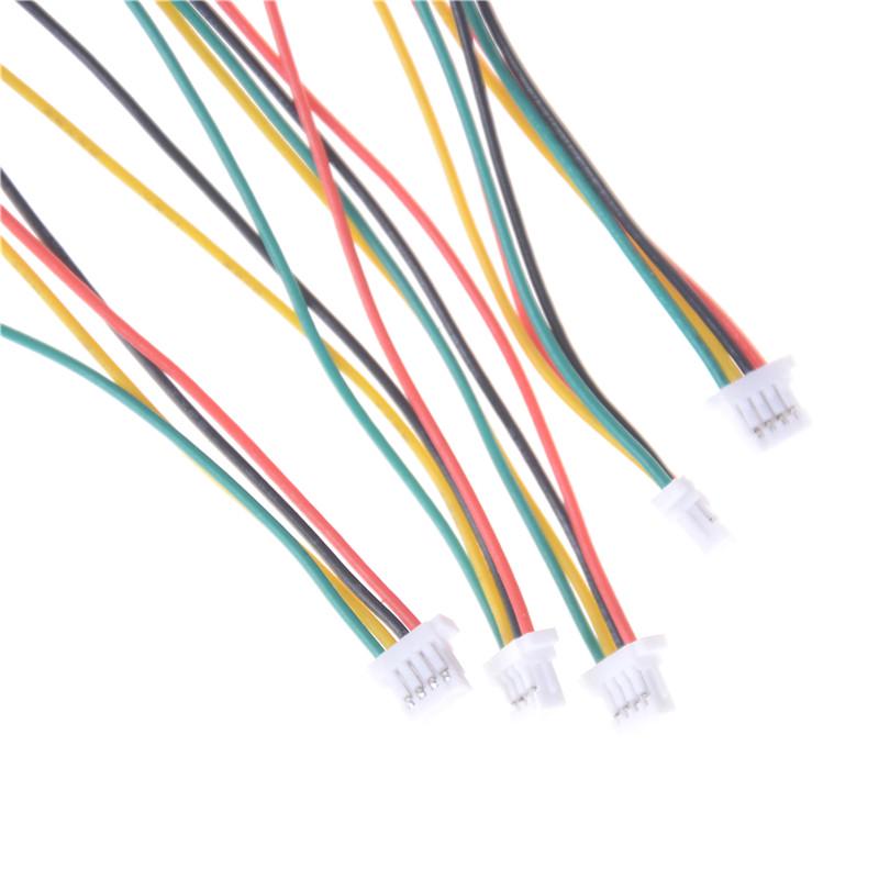 5 x Mini Micro SH 1.0mm 4-Pin JST Double Connector Plug Wires Cables 150MM WR W0