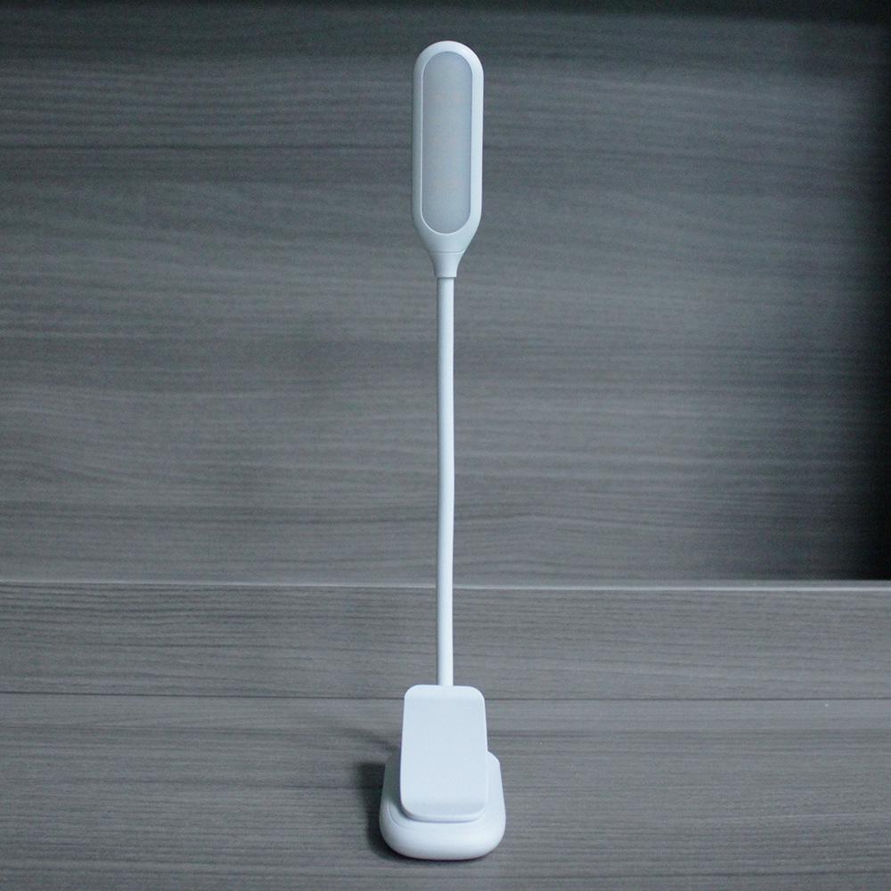 USB Rechargeable LED Clip-On Desk Lamp - Eye Protection Book Light for Dorms