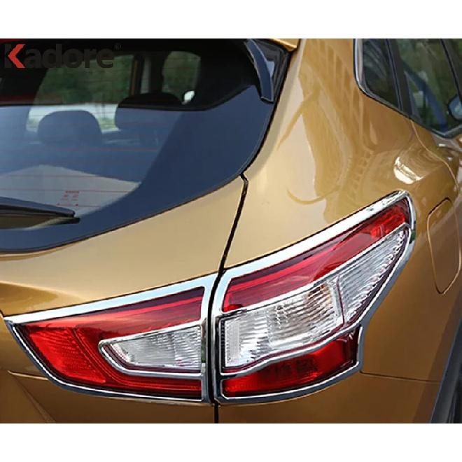 Rear Tail Light Lamp Cover Trim For Nissan Qashqai J11 2014 2015 2016 Chrome Car Taillight Molding Garnish Trims Accessories