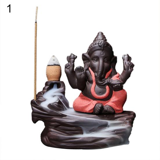 Indien Elefant Gott Ganesha Rückfluss Weihrauch Brenner Räuchergefäß Halter Geschenk Dekoration