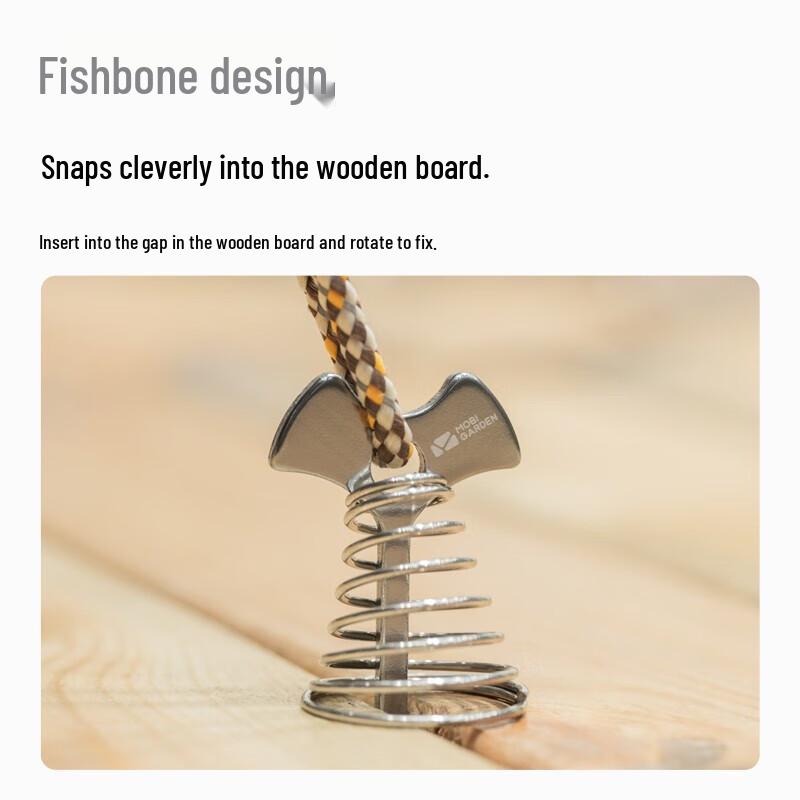 Mobi Garden Outdoor Camping Tent Ground Platform Spring Fishbone Peg