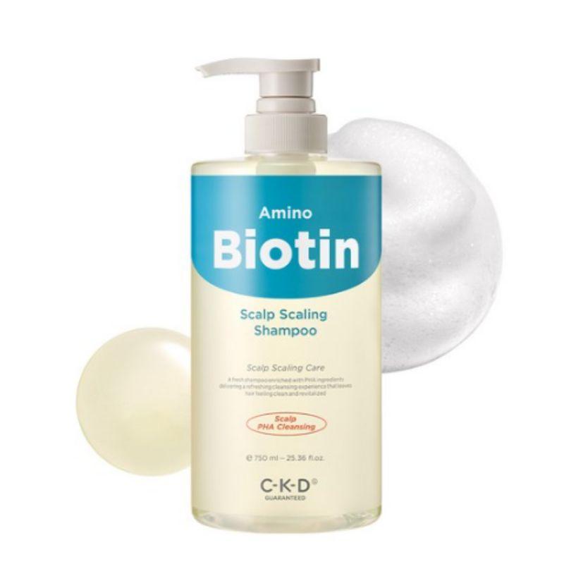 CKD Amino Biotin Scalp Exfoliating Shampoo Green Citrus 750ml – Deep Cleansing Shampoo for Healthy Scalp & Hair