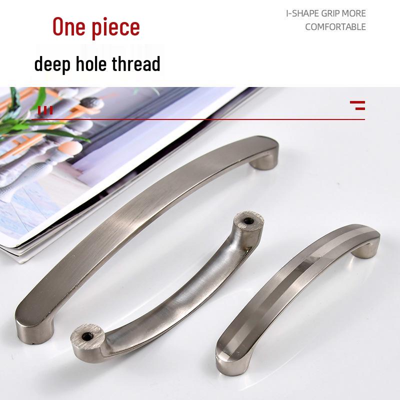 Modern Minimalist Brushed Die-Cast Aluminum Cabinet and Wardrobe Door Handle