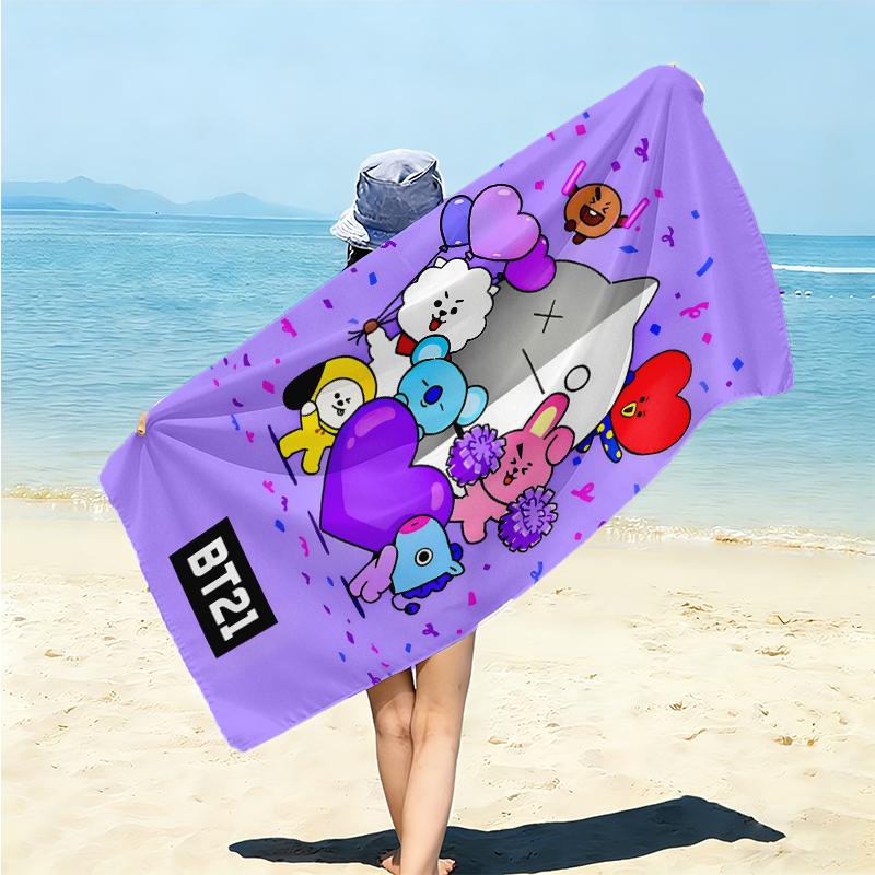 Bts Youthful Energy Towel Large Quick-Drying Microfiber soft S-Square Pants-s Beach Towel for Travel Fitness Bathing Camping. 0730s122