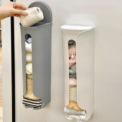 Wall-mounted Multi-purpose Plastic Bag Holder and Organizer - Large Capacity for Kitchen Garbage Bags, Socks, Underwear