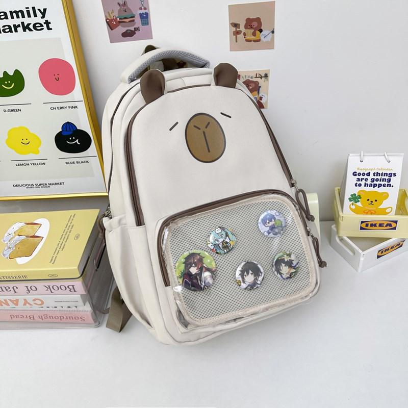 

New Cute Girl Burden Reduction and Spine Protection Lightweight Backpack for Junior and Senior High School Students .