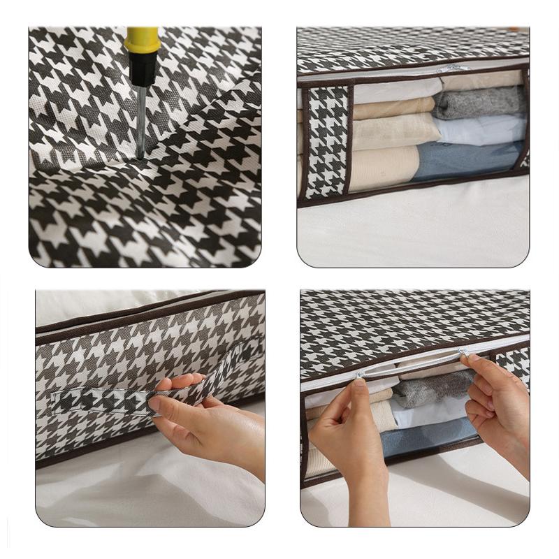 Underbed Storage Bag Large Capacity Transparent Foldable Clothes Quilt Pillow Wardrobe Organizer Sundries Storage Bag