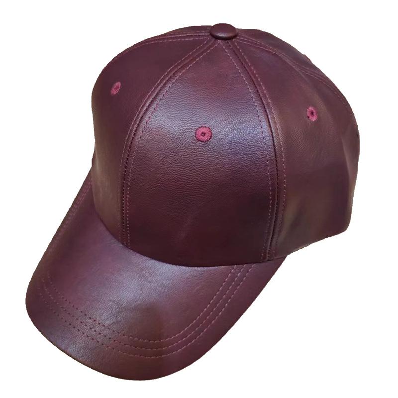 2025 Cuir Lavable Vente Chaude Nouvelle Casquette de Baseball Printemps Été Femmes Automne Tout Simple Tendance Casquette Rétro Chapeau Pare-soleil
