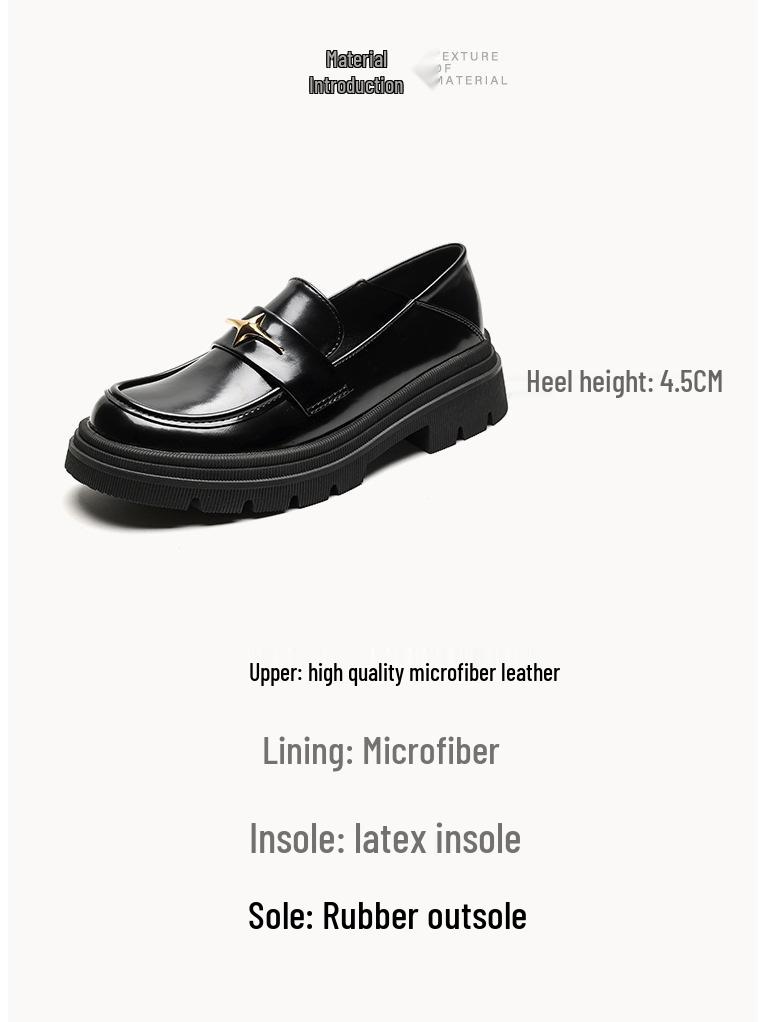 Vintage Thick-Soled Women's Loafers - Spring/Autumn Slip-On with Chunky Heel