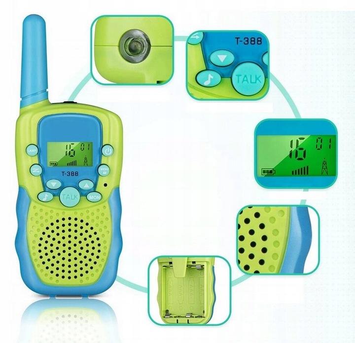 Zestaw 3X Walkie Talkie Dla Dzieci Krótkofalówki Duży Zasięg Łoki Toki 3Szt