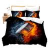 Ice Hockey Duvet Cover Hockey Player Bedding Set Winter Sports Event Comforter Cover Twin Full For Kids Boys Girls Bedroom Decor