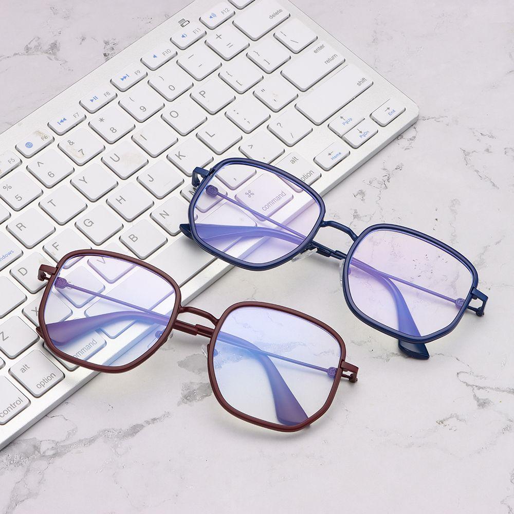 Women Big Frame Korean Style Anti-radiation Anti Blue Light Glasses Computer Goggles Office Glasses