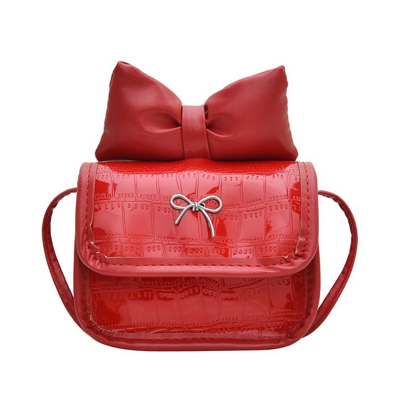 Modische kontrastierende Damen-Umhängetasche, süße und niedliche Schleife, Umhängetasche für Mädchen, neue quadratische Mini-Tasche