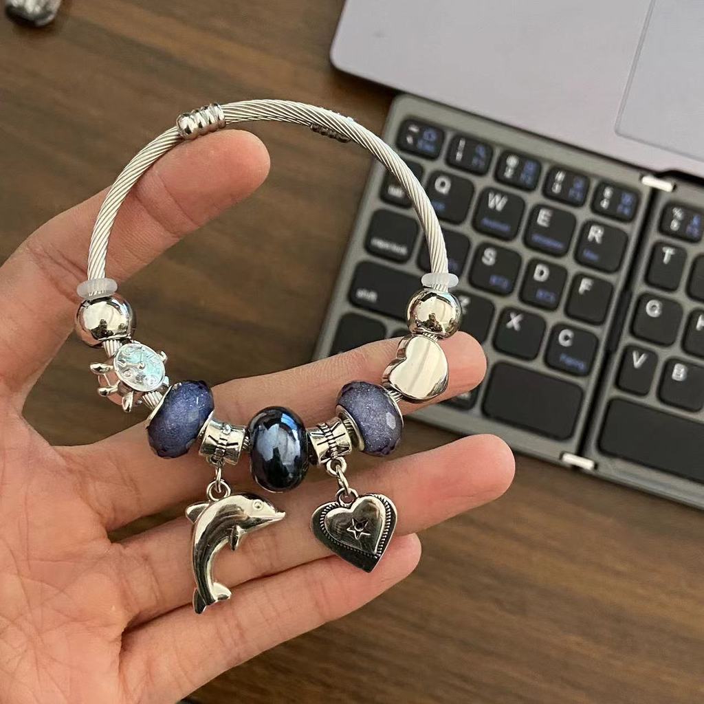 Animal Theme Stainless Steel Hand Chain With Electroplated Coating For Summer Casual Wear