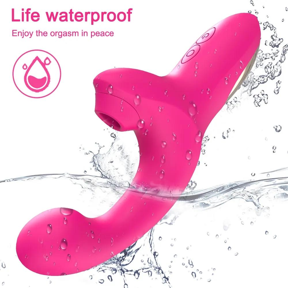 20 rychlostí Výkonné dildo Vibrátor Ženský klitoris Přísavka klitorisu Stimulátor klitorisu mimický prst vrtící sexuální hračka pro ženy