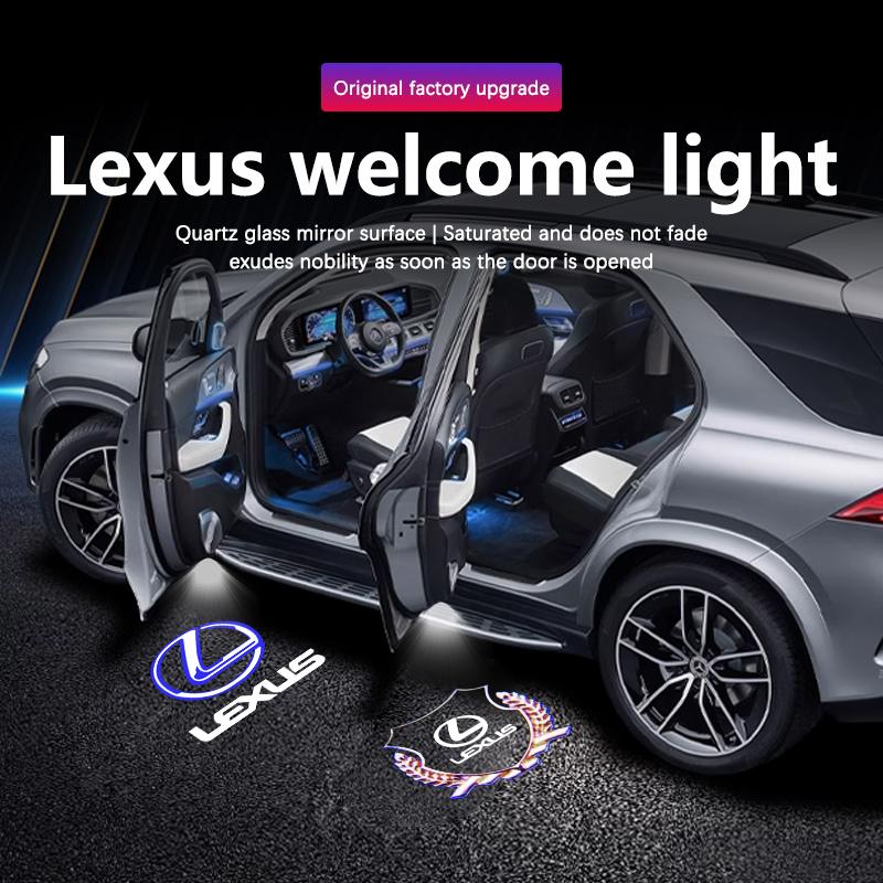 For LEXUS ES FSPORT ES260 ES300 ES200 RX UX GX LS LX IS GS RC LED Car Door Welcome Logo Projector Ghost Shadow Light Accessorie